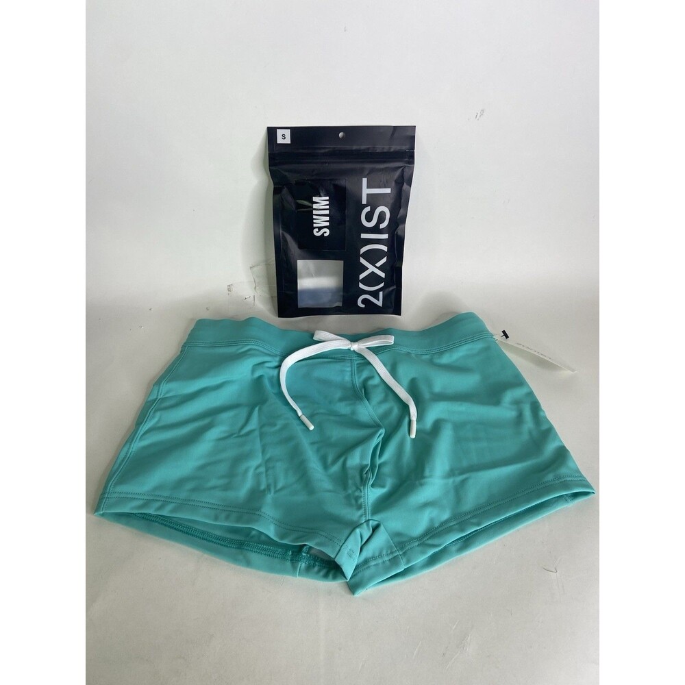 2XIST Essentials Cabo Swim Trunks Swimwear Bottoms Turquoise Mens Size S